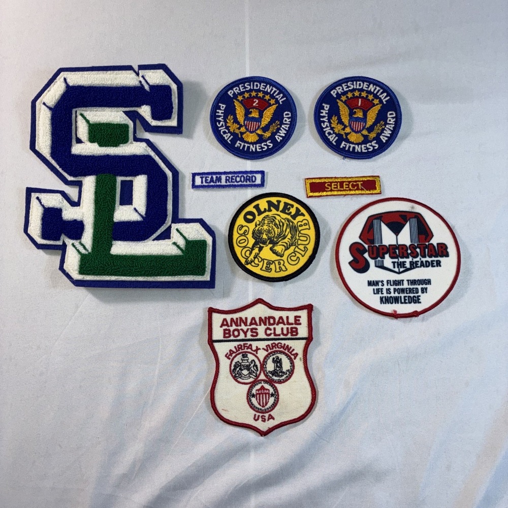 Mix Of Patches: Tiger, Soccer, Letterman, presidential‎